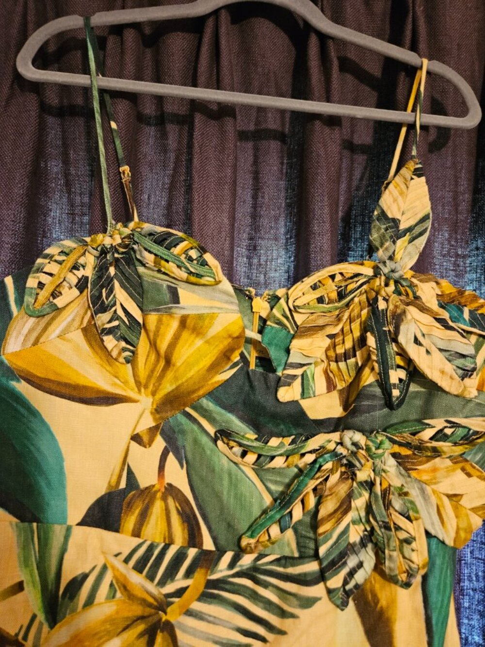 Yellow Bananart 3D Bodice Midi Dress - Picture 4 of 9